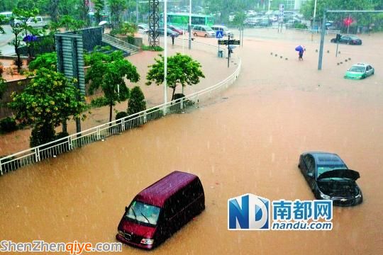 <a href=http://www.huhuzc.cn/shenzhen/ target=_blank class=infotextkey>深圳</a>全城水浸 兩千輛車被淹