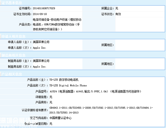 iPhone 6/6 Plus獲中國3C認(rèn)證 暫不支持FDD網(wǎng)絡(luò)