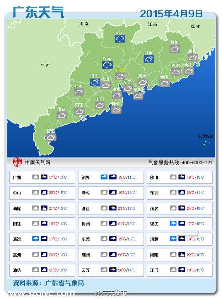 <a href=http://www.sz1980.com/shenzhen/ target=_blank class=infotextkey><a href=http://www.huhuzc.cn/shenzhen/ target=_blank class=infotextkey>深圳</a></a>天氣預(yù)報(4.9):陰天有小雨 氣溫14-20℃