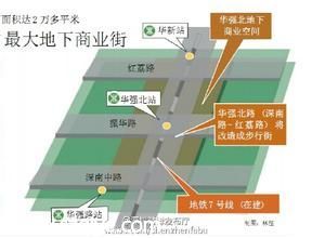 華強北將建最長地下商業(yè)街 南起深南大道北至紅荔路