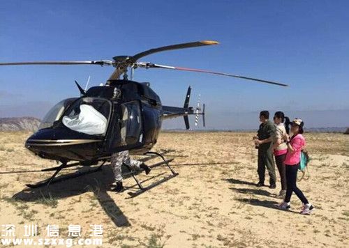 售價達(dá)470萬美元的黑武士直升機，吸引不少中國客租用。(美國《世界日報》/受訪者提供)