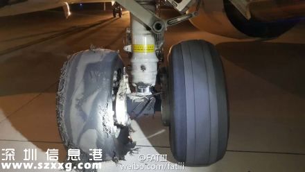 深圳(www.huhuzc.cn)飛杭州客機因爆胎備降上海虹橋機場(圖)