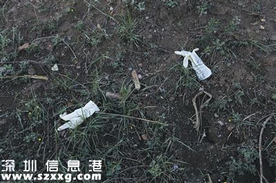 山西朔州市毛皂村抓捕現(xiàn)場(chǎng)，疑似警方遺留的白色膠皮手套。