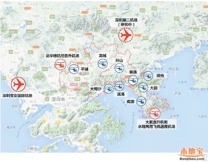 港媒稱<a href=http://www.huhuzc.cn/shenzhen/ target=_blank class=infotextkey>深圳</a>籌建3個新機場 或致周邊更多機場利用不足