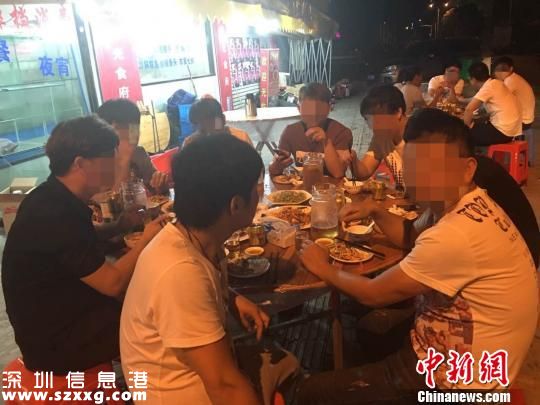 圖為：美味上桌引警察圍觀?！貛X公安提供　攝