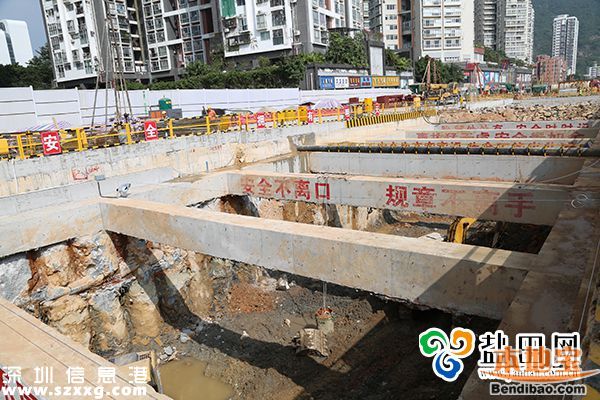 深圳地鐵8號線海山站 進入主體結(jié)構(gòu)施工階段